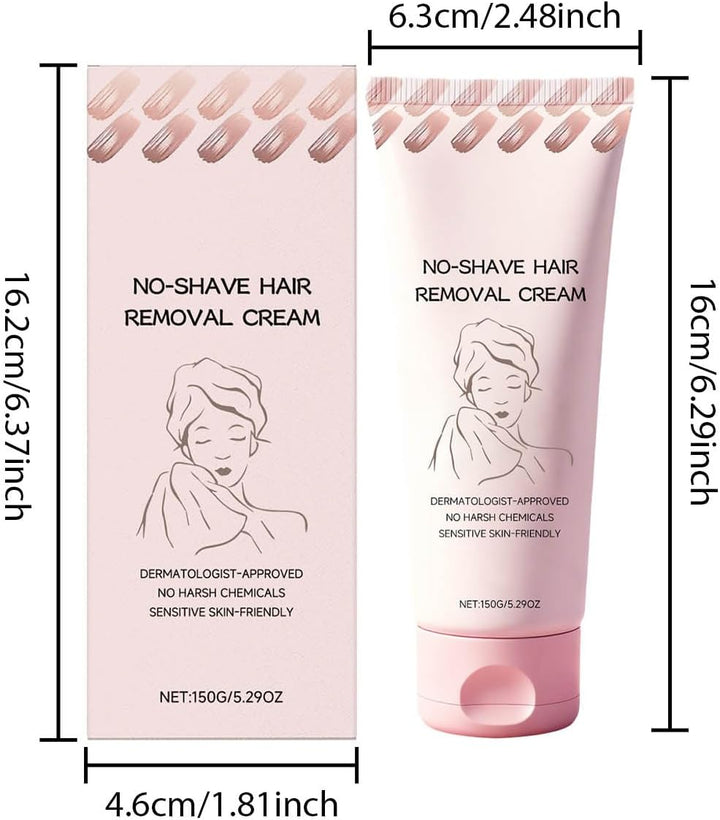 No Shave Hair Removal Cream, Fast and Gentle Hair Removal Cream, Safe for Sensitive Skin, Moisturizes and Nurtures Skin, Suitable for Legs, Arms, and Bikini Area, for Women & Men 150G (150G, 1)