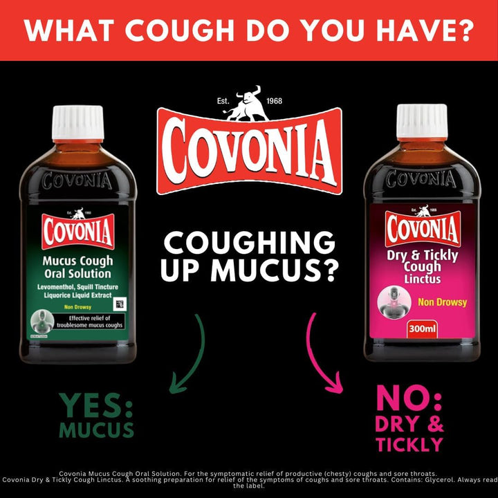 Mucus Cough Oral Solution,Loosen Chesty Coughs & Troublesome Stubborn Mucus,Suitable for Vegetarians, Vegans & Coeliacs,For Adults & Children Aged 5 +, Cough Medicine,300Ml