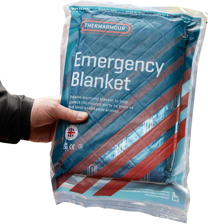 Premium Fleece Lined UK Made Professional Paramedic & Rescue Quality Emergency Blanket for Hypothermia Blanket Prevention, Large Size, for Outdoor Survival, Hiking, Backpacking