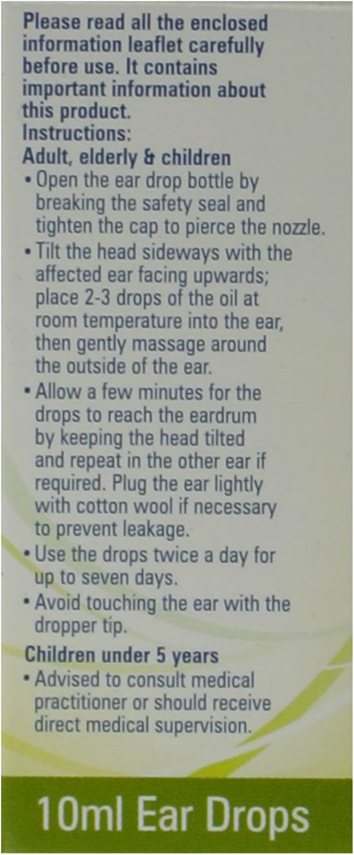 5 X Olive Oil Ear Wax Drops Softens Removes Wax 10Ml (5 Packs)