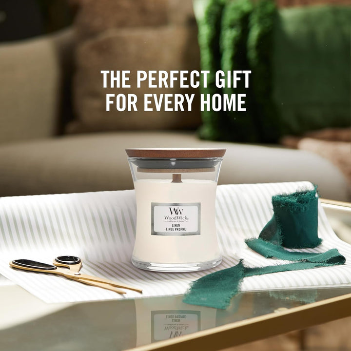 Scented Candle with Crackling Wick | Vanilla & Sea Salt Mini Hourglass Candle | up to 20 Hours Burn Time | Perfect Gifts for Women