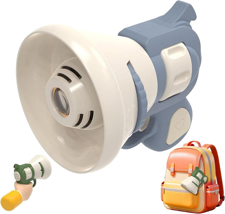 Hilarious Costume Projector & Voice Changer Speaker, Prank Voice Props Can Record Audio, Transformation Projector Speaker, Handheld Projectors Bag Charm for Both Adults and Children (Green)