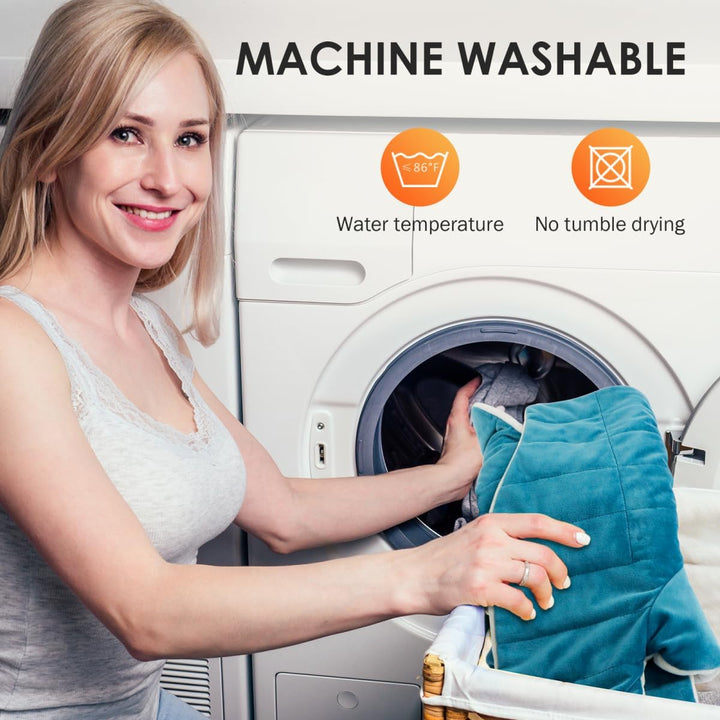 Fully Weighted Neck and Shoulder Heat Pad, 2.2Lb Electric Neck Heating Pad with 9 Heating Levels, Auto-Off Timers, Heated Neck Wrap for Pain Relief, Muscle Tension, Neck and Shoulder Warmer