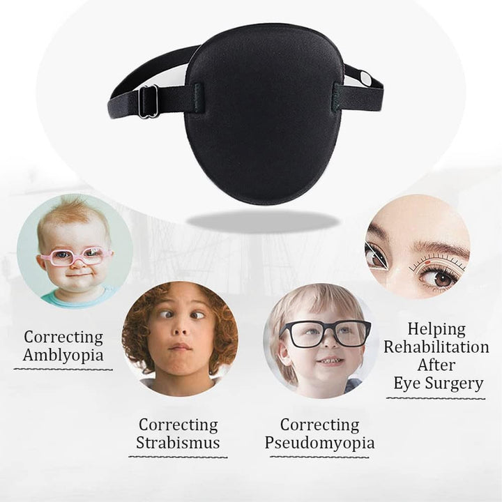 Eye Patch, Adjustable Medical Eye Patches for Adults, Pirate Eye Patch for Treat Lazy Eye Amblyopia Strabismus
