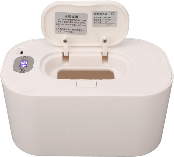 Wipe Warmer for Babies, Heated Wipes Dispenser, Keep Wipes Fresh for Travel Home Office Car, Polypropylene (PP), 80 Sheets Capacity