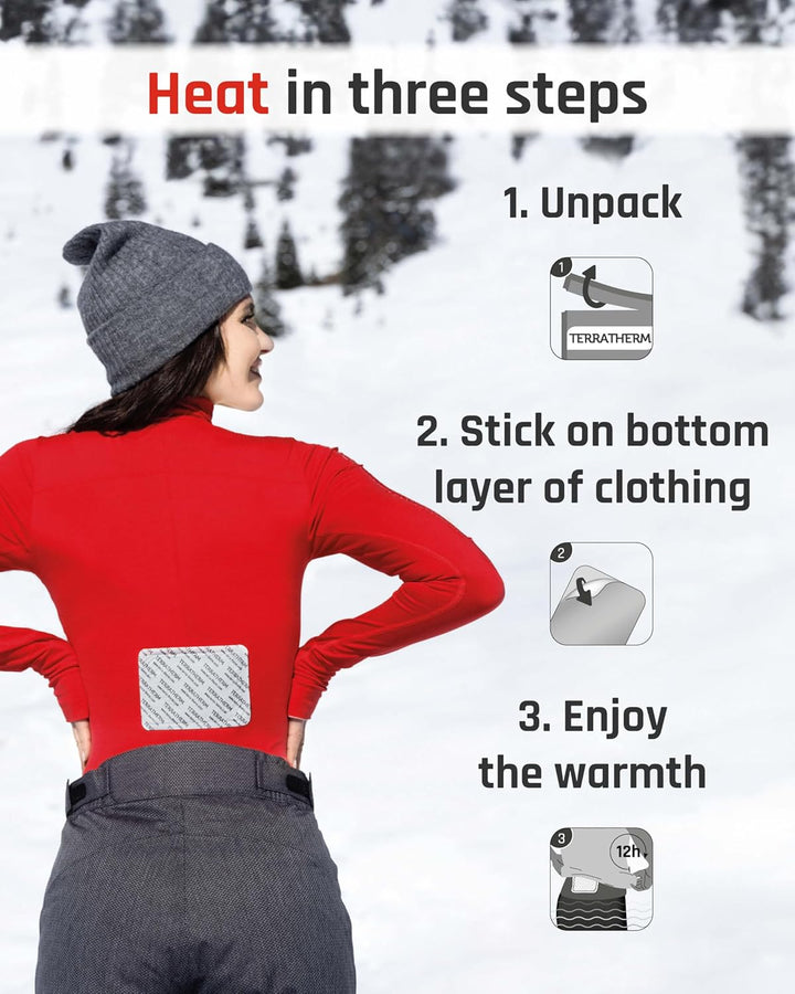 Heat Pads Back, Neck and Shoulders – 12H Soothing Deep Heat Patches, Bodywarmer – Self Adhesive and Air Activated Patch – 5 Pieces