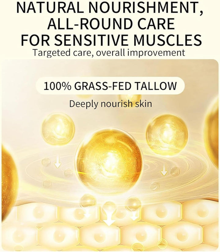 Tallow Glow Balm, Beef Tallow Skin Care, Tallow Barrier Reconstruction Balm with Colloidal Oatmeal, Deep Nourishment Face & Body, Lasting Resilience, Support Skin'S Natural Barrier