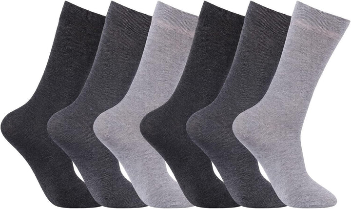 Diabetic Socks for Men Wide Elastic Cotton Neuropathy Loose Top Soft Grip Oedema Friendly Swollen Feet Legs Non Elastic Socks Size UK 6-11