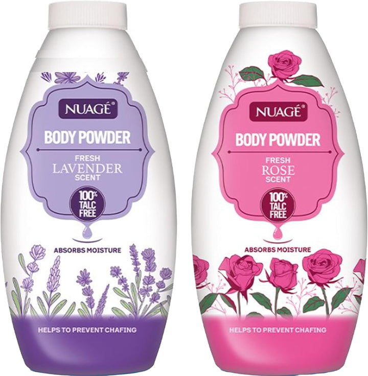 Body Powder 100% Talc Free Leaves Your Skin Soft and Smooth Rose (280G) and Lavender (280G), Combo Pack