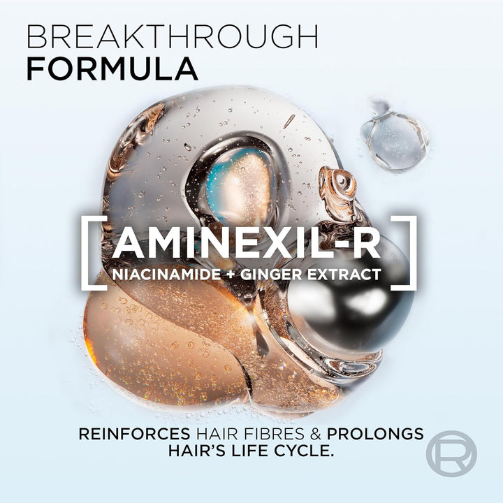 Elvive Growth Booster Scalp Serum, anti Hair Loss Scalp Treatment, with Aminexil, Nianimacide and Ginger Extract, Reduces Hair Loss, 102Ml