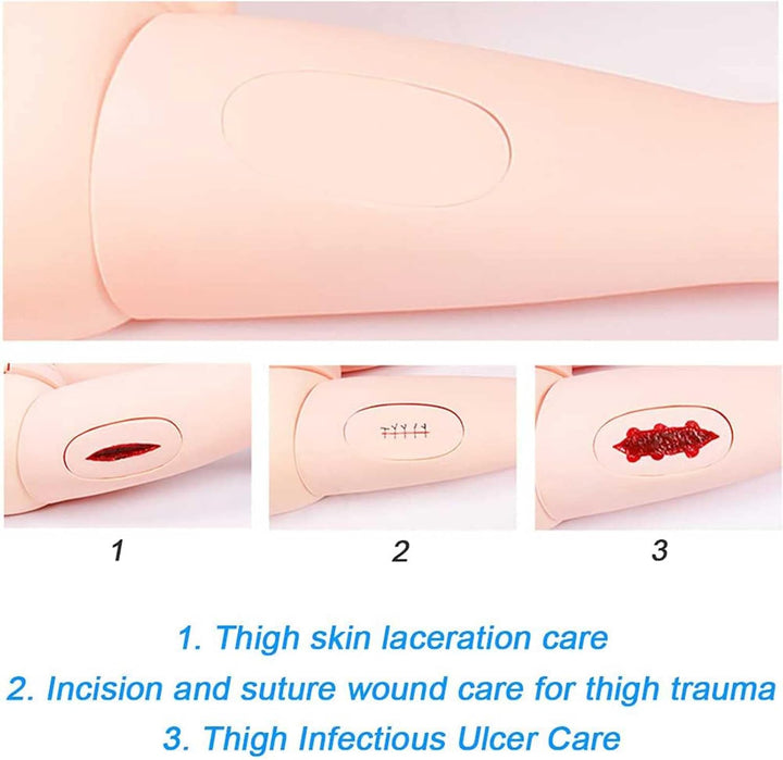 170Cm Life Size Patient Care Manikin Training Cpr Simulator Basic Geri Nursing Skills Geriatric Human Model Mannequin Full Body for Students Education Teaching Medical Training Skills