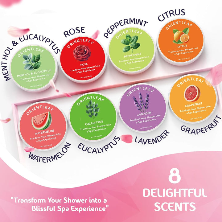 Shower Steamers Aromatherapy, 8 Pcs Stress Relief Shower Bombs, Stocking Fillers, Birthday Gifts for Women, Self Care & Relaxation Christmas Gifts for Women