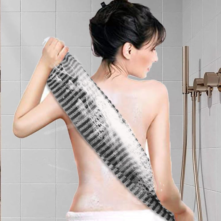 Japanese Bath Towel Nylon Rubbing Washcloth Bathroom Accessories Body Skin Remover Tools (1-Black)