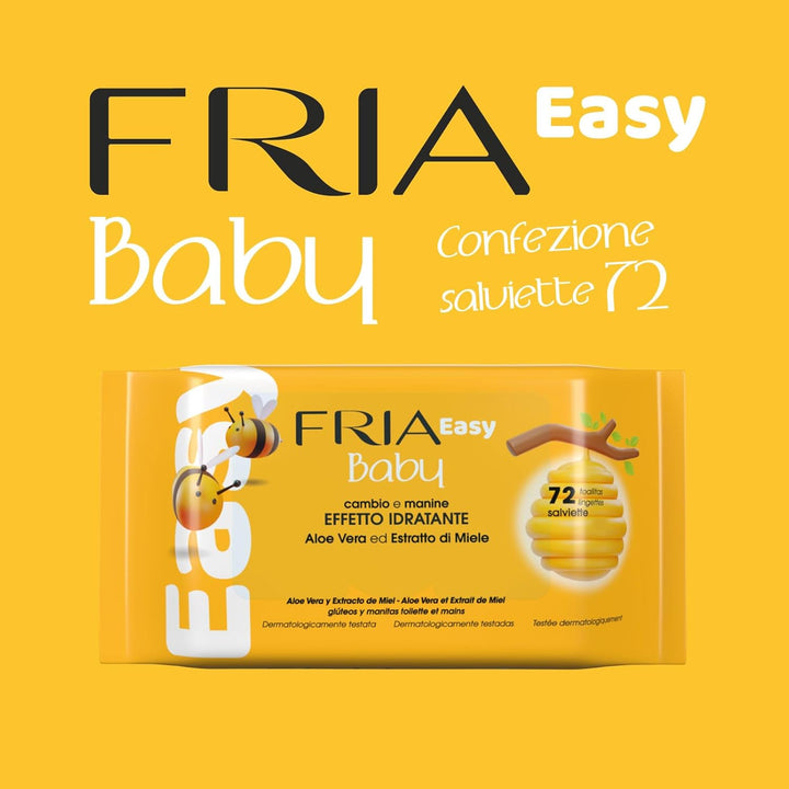 Utility Baby Gentle Wipes with Aloe Vera and Honey Extract for Baby Changing Diapers and Hands Hygiene, 72 Wipes per Pack