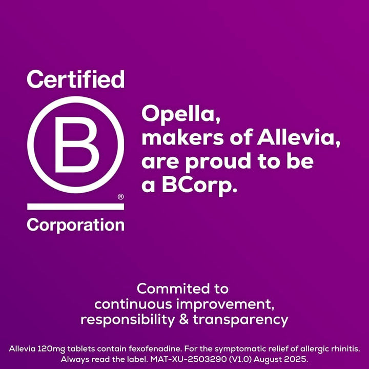 Allergy Tablets | Multipack 90 Tablets | 120Mg Fexofenadine | 24Hr Relief Acts within 1 Hour | Non-Drowsy in Most People | Relieves Hayfever, Pet, Dust and Mould Allergies