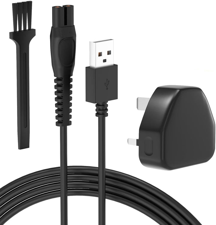 5V Shaver Charger Compatible with Philips One Blade QP2824, QP2834, QP2724, QP2734, QP1924, X3053, MG5910, MG7910, S3145, 3000X, 5000X, MG9510, X5006, PQ888, Charging Shaver Power Cable
