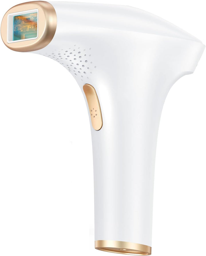 IPL Laser Hair Removal Device with 3-In-1, Faster, Salon Quality Result, at Home IPL Laser Hair Remover Machine for Women and Men, Face, Bikini Line, Body, Leg, Armpit, 9 Level, White Gold