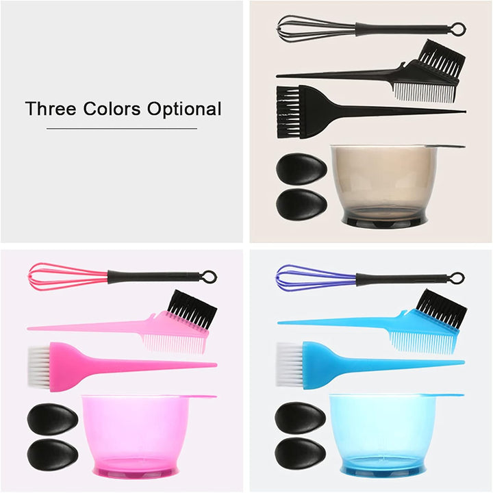 5PCS Hair Dye Color Brush and Bowl Set Ear Caps Dye Mixer Hair Tint Dying Coloring Applicator