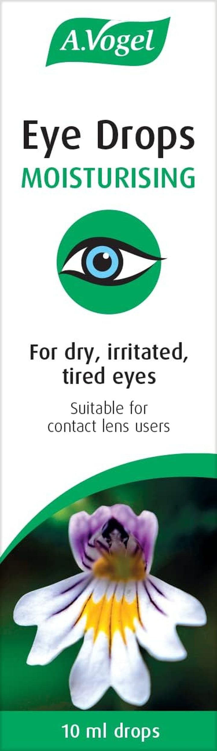 Moisturising Eye Drops 10Ml | for Very Dry and Irritated Eyes | Contact Lens Friendly | with Euphrasia & Hyaluronic Acid