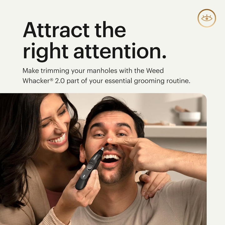 ® Weed Whacker® 2.0 Electric Nose & Ear Hair Trimmer – 7,000 RPM Precision Tool with Rechargeable Battery, Wet/Dry, Easy to Clean, Improved Stainless Steel Replaceable Blade