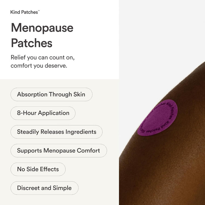 | Menopause Patches | Menopause Symptoms Relief Support | Botanical Plant-Based Formula with Black Cohosh Root, Curcumin & Dong Quai Root | 30 Vegan Patches