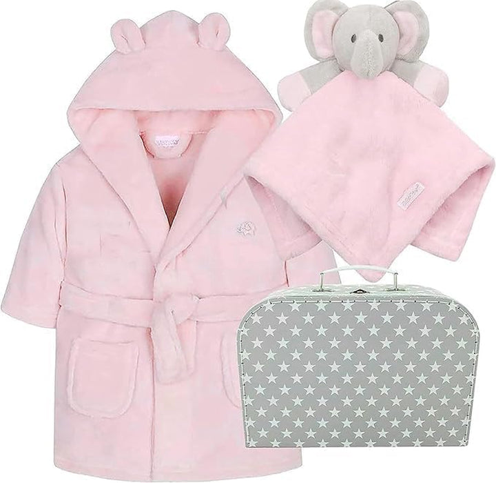 Newborn Baby Boy Gift Set Personalised New Baby Gift Blue Baby Dressing Gown Comforter Hamper Present