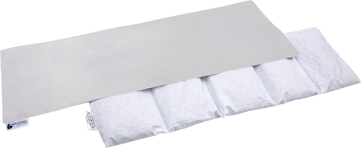 Cherry Stone Pillow 60X20Cm 800G 100% Cotton 5-Chamber Eco Natural Heat Pillow Cold Therapy Removable Pillowcase (Grid)