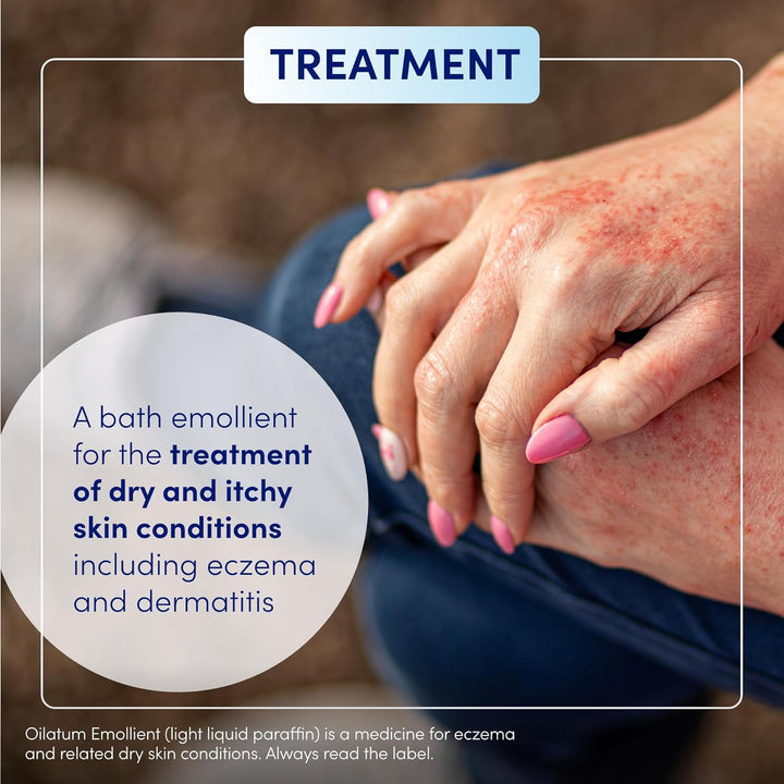 Emollient Bath Liquid for Eczema, Psoriasis and Dry Skin Conditions, Soothing Formula for Sensitive Skin, Hydrating Relief for Itchy, Irritated Skin, 1 X 500Ml