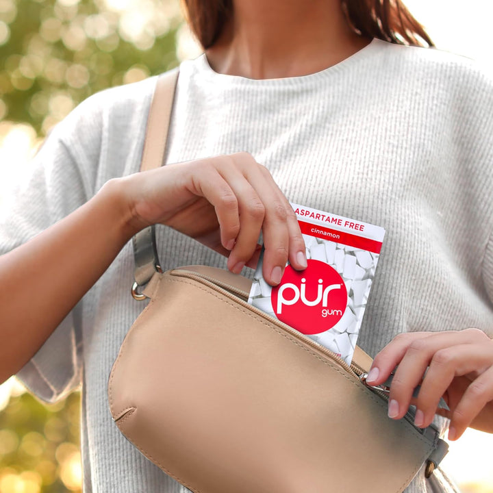 | Sugar Free Chewing Gum | Made with Xylitol | Vegan, Aspartame Free, Gluten Free & Keto Friendly | Natural Cinnamon Flavoured Gum, 55 Pieces (Pack of 3)