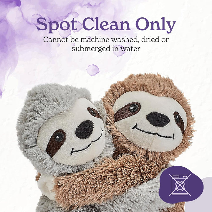 Warm Hugs Sloth Microwavable Plush with French Lavender Scent, Fully Heatable Cuddly Sloth Toy for Anxiety and Pain Relief