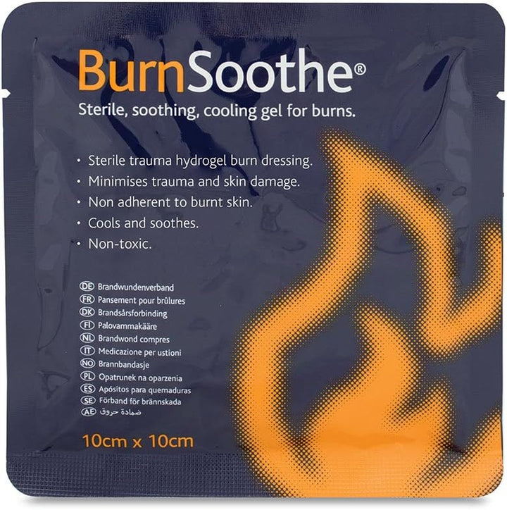 Cooling Gel Immediate Dressing for Burns in First Aid Sterile Burns Soothing, Non-Adherent, Non-Toxic, Minimize Trauma and Skin Damage, 10 Cm X 10 Cm, (Pack of 10)