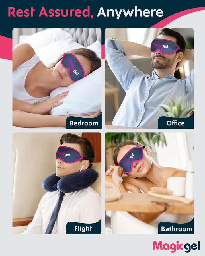 Eye Mask Heated - Cooling Eye Mask Rapid Relief + Cooling Face Compress - Face Ice Masks Perfect for Soothing Eyes Long-Lasting Comfort & Versatile Hot/Cold Treatment