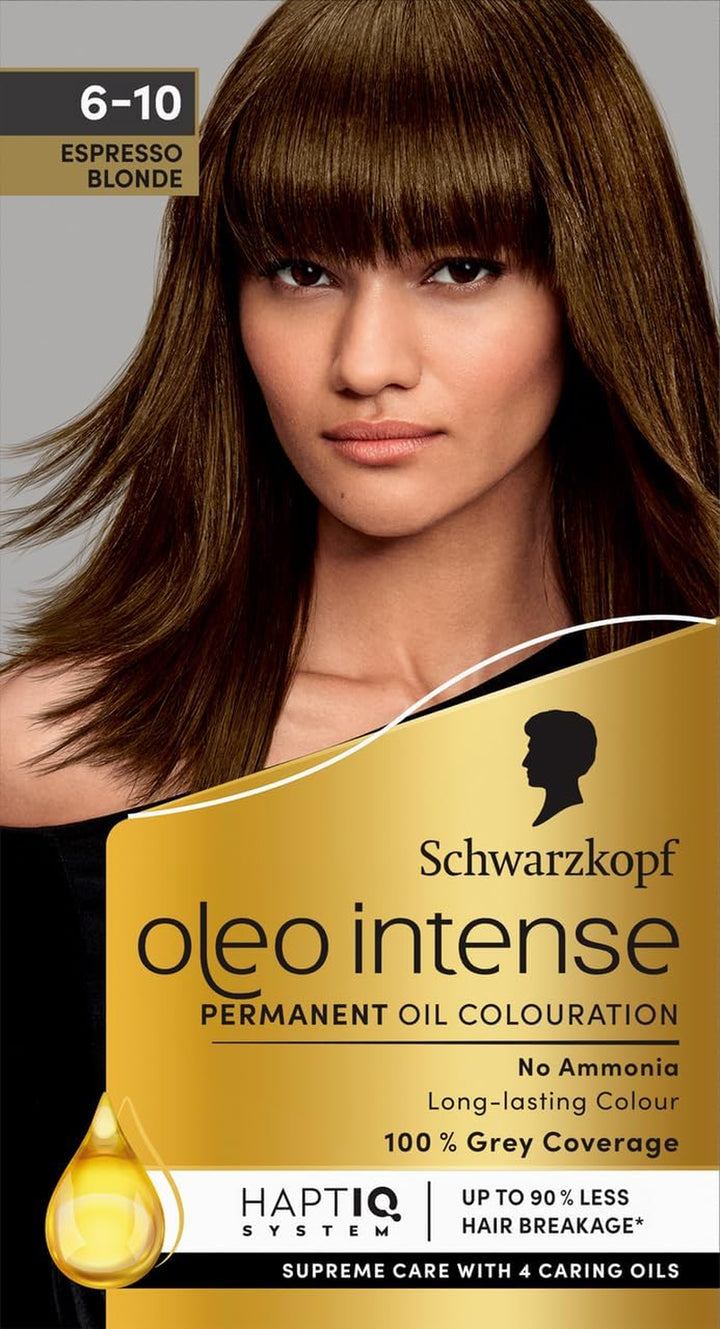 Oleo Intense Permanent Oil Colour 4-86 Chocolate Brown, 100% Grey Coverage, Conditioner with Haptiq System, Long-Lasting Colour, Ammonia Free Hair Dye