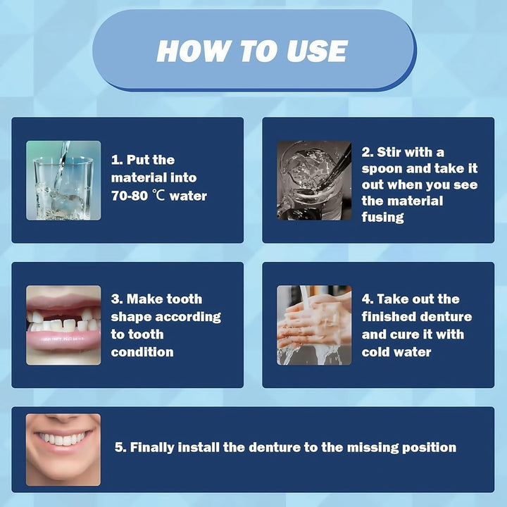 Temporary Tooth Filling Repair Kit with Tweezers,Moldable False Teeth for Replacing Missing or Broken Teeth,Dental Repair Beads,Temporary Tooth Filling,Tooth Filler,Fake Teeth,Versatile Applications