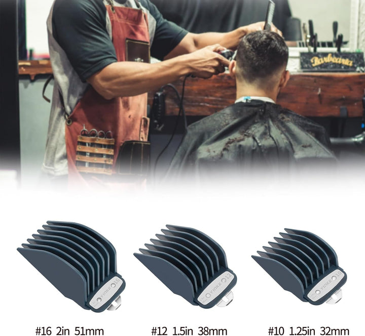 for Wahl Clipper Guards Set 10 12 16, Hair Clipper Guards for Wahl Senior Clippers with Metal Clip, 2 Inch/1.5 Inch/1.25 Inch in Length, Fits Most Cordless/Cord Wahl Clippers (Blue)