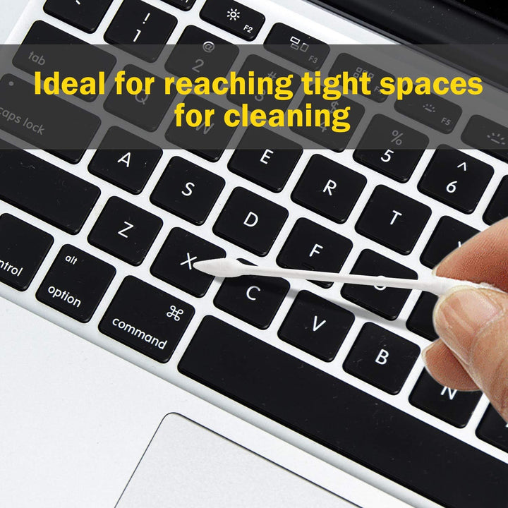 800Pcs Cotton Swabs, Double Tipped Precision Tips Cotton Buds Multipurpose Safe Highly Absorbent Hygienic Cleaning Sterile Sticks (4 Packs, 200 Pcs of Pack)