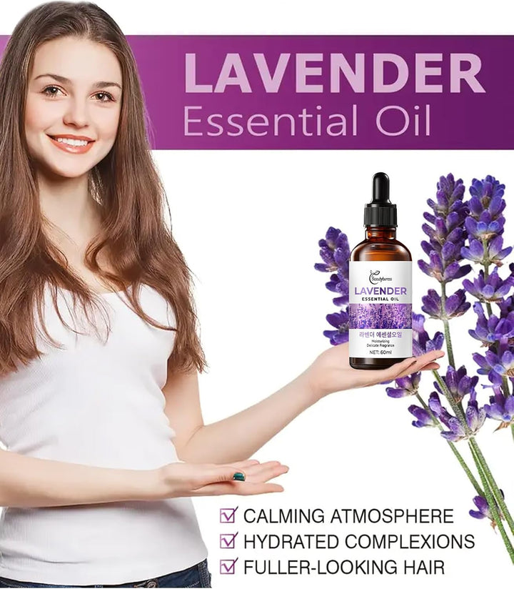 Pure Therapeutic Essential Oil Set - Lavender, Mint & Sandalwood,Aromatherapy Oils for Relaxation, Sleep&Stress Relief,Vegan Friendly, Gift for Massage & Diffuser Use,3X60Ml