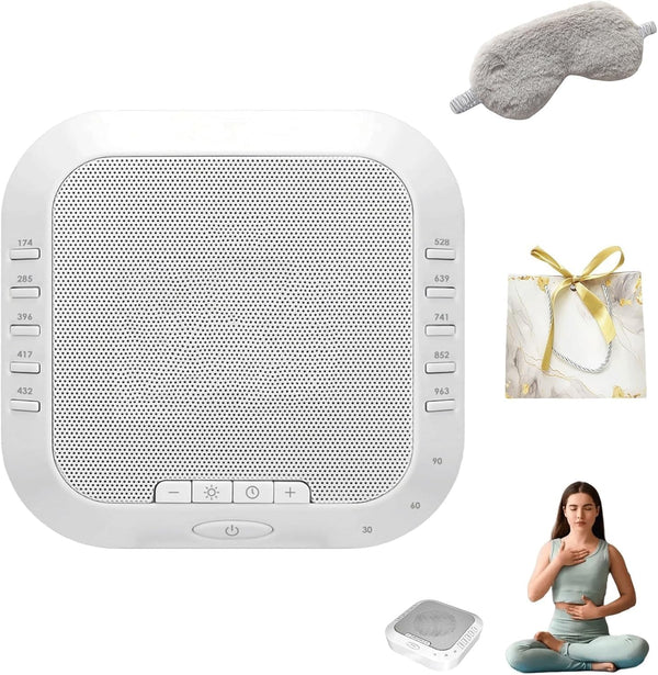 Ora Sound Machine Solfeggio Frequencies,28 Soothing Sounds,White Noise Sound Machine,3 Color Night Light/3 Timer Modes for Meditation,Sleeping,Yoga.