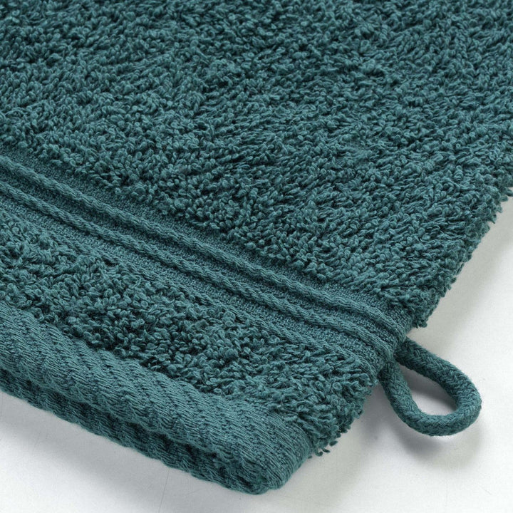 , 2 Wash Mitts (15 X 21 Cm) Tendresse Emerald, Plain Sponge