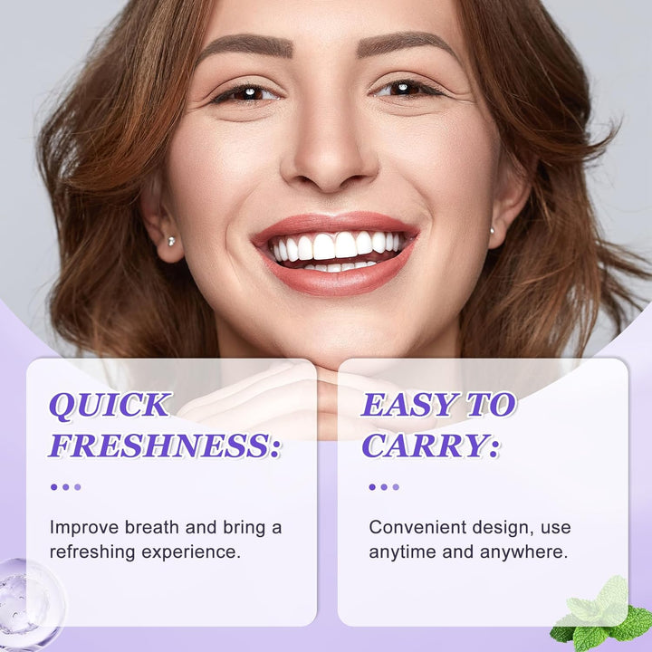 Probiotic Oral Spray, Fresh Breath Spray with Probiotics, Dry Mouth Spray, Mouth Freshener, Gentle Oral Care, Effectively Reduces Bad Breath, Alcohol-Free, Instant & Long-Lasting Freshness, 2 X 20Ml