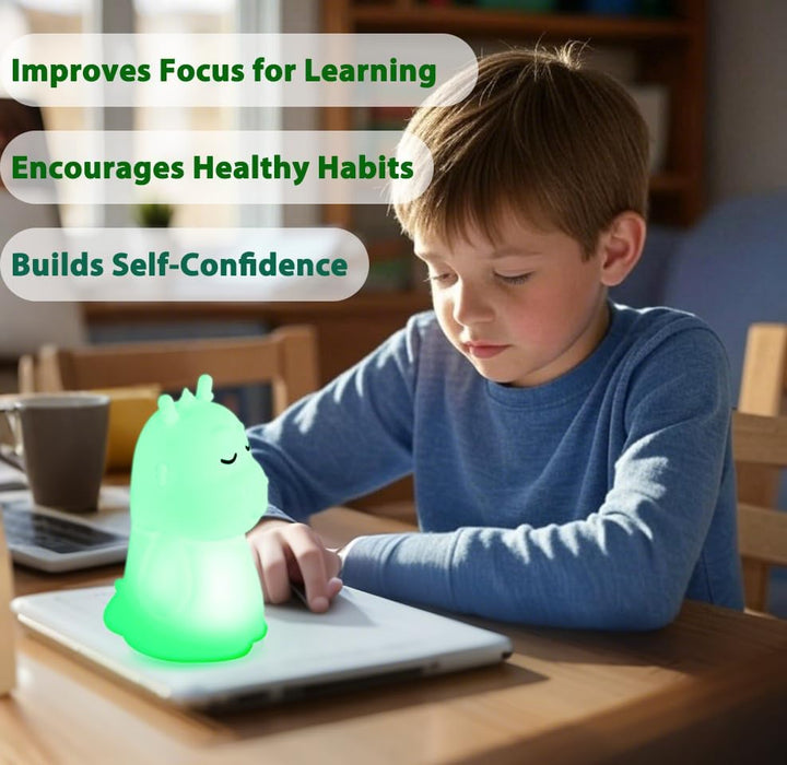 'Breathing Dragon' 5/5 & 4/7/8 Guided Visual Meditation Tool for Adults & Kids | Mindfulness and ADHD Anxiety Relief | 3-In-1 Sleep Aid Device with Night Light for Calm Your Mind for Stress