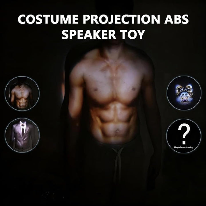 Hilarious Costume Projector & Voice Changer Speaker, Scream Voice Changer, Funny Transformation Projector Speaker, Audio Recording Function, Handheld Projectors Bag Charm (Blue)