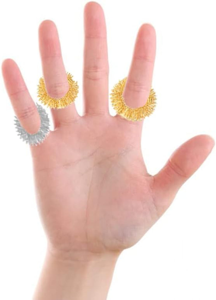 Acupressure Rings - 6 Piece Set, Finger Massage Rings for Teenagers & Adults