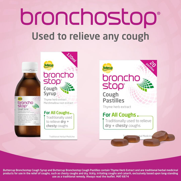 Cough Syrup (200Ml) - Relief for Dry or Chesty Coughs - with Natural Thyme Herb and Marshmallow Root Extract - Non Drowsy Cough Medicine That Can Be Diluted & Undiluted - Alcohol Free