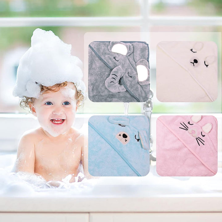 Baby Towels with Hood - Ultra Soft Hooded Baby Bath Towel, Unique Animal Design for Boy & Girl, Blue Dog