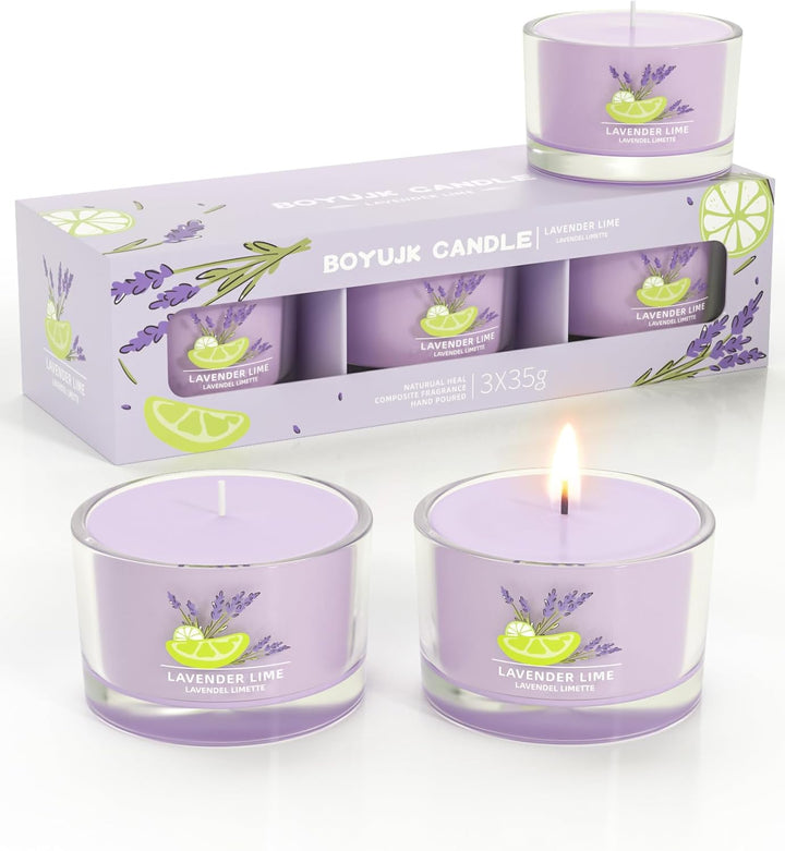 Candles Gifts for Women | Scented Candles Gift Set for Anxiety | 3 Scented Filled Votive Candles | Relaxation Gifts for Women
