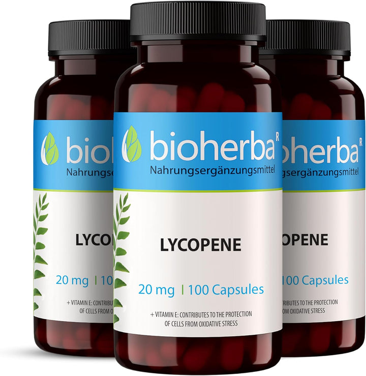 Lycopene 20 Mg – 100 Capsules | Tomato-Derived Supplement with Natural Antioxidant Properties by