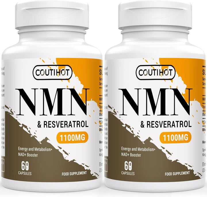 1100Mg NAD & Trans-Resveratrol Capsules with 50Mg Black Pepper Extract - Nutrient-Rich Blend - Gluten-Free, Non-Gmo (60 Count (Pack of 1))