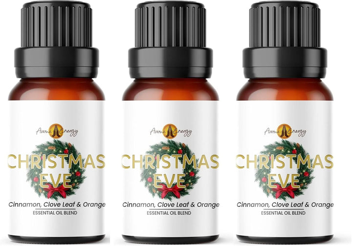 Christmas Eve Essential Oil Blend 10Ml | Cinnamon, Clove & Orange Pure Essential Oils | Winter Scented Fragrances | Aromatherapy, Oils for Home Diffuser Refill, Oil Burner, Candle Making, Wax Melts
