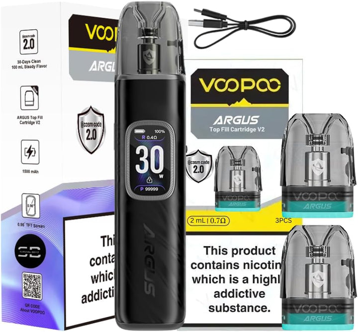 Voopoo Argus G3 Vape Kit (Diamond Pink) - 9 Colours to Choose from - 45 Min Fast Charge 30W /1500Mah, Compatible Will All Argus Pods - No Nicotine (Diamond Pink)